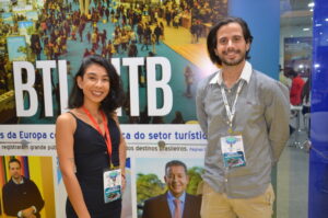 Bruno Tacon, presidente do Instituto Nova Maré e Bruna Moriyama, Coordenadora de Comunicação e relacionamento do Instituto