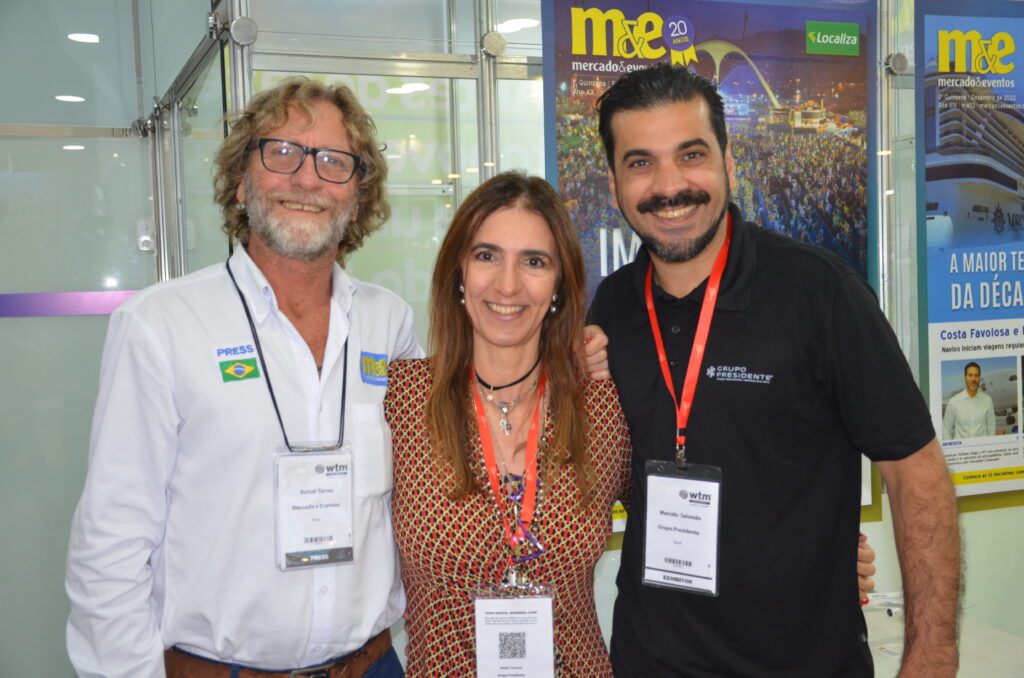 Rafael Torres, do M&E e Gisele Torrano e Marcelo Salomão, do Grupo Presidente