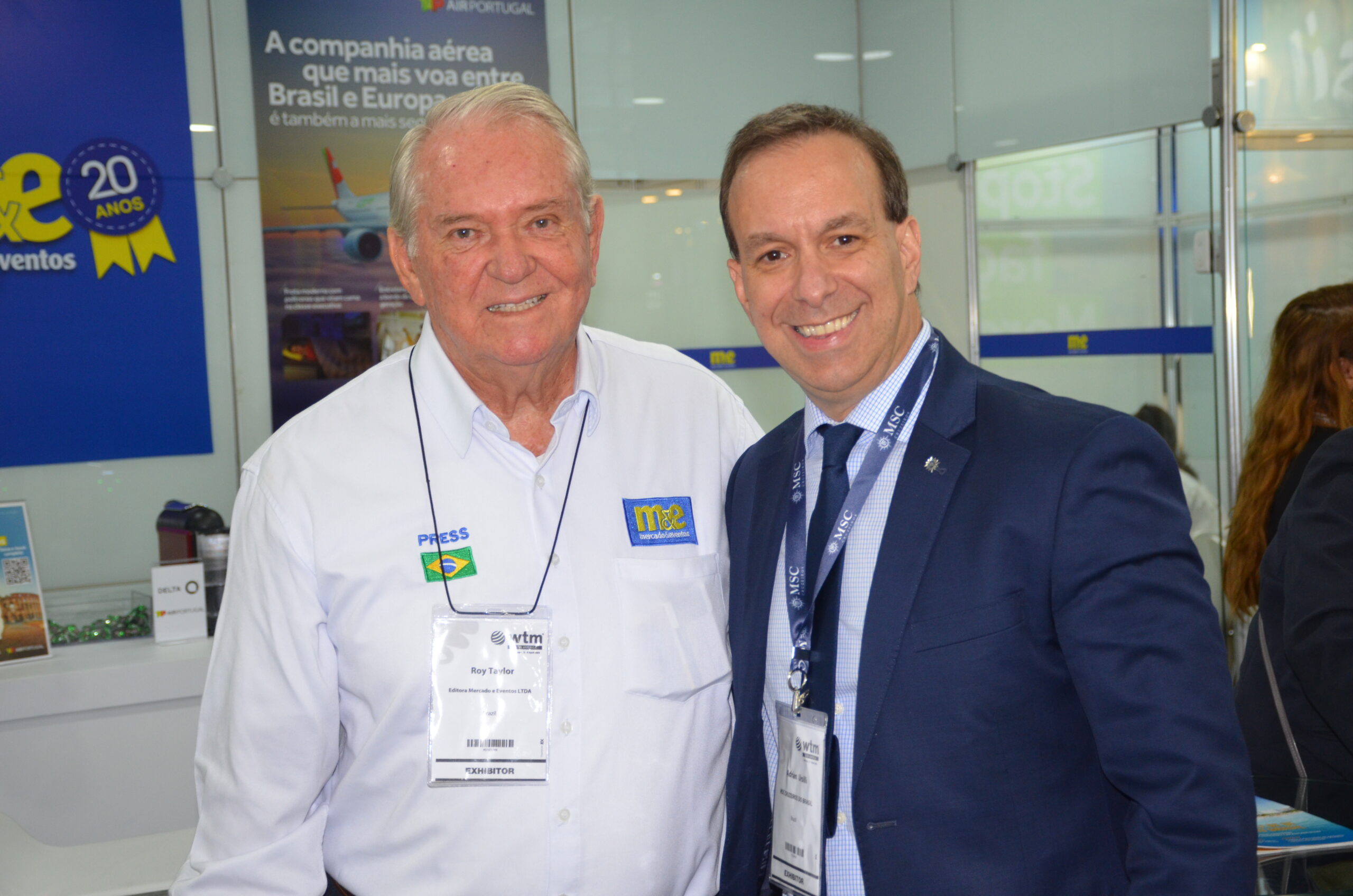 Roy Taylor, do M&E e Adrian Ursilli, da MSC Cruzeiros Roy Taylor, do M&E e Adrian Ursilli, da MSC Cruzeiros