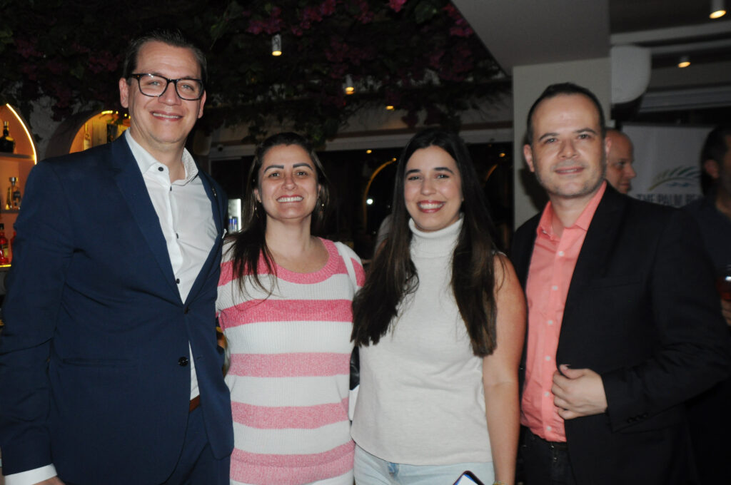 Erick Garnica, de Palm Beaches, Melissa Rosa, da Interep, Jéssica de Moraes, da BestBuy Travel, e Daniel Rocha, de Palm Beaches