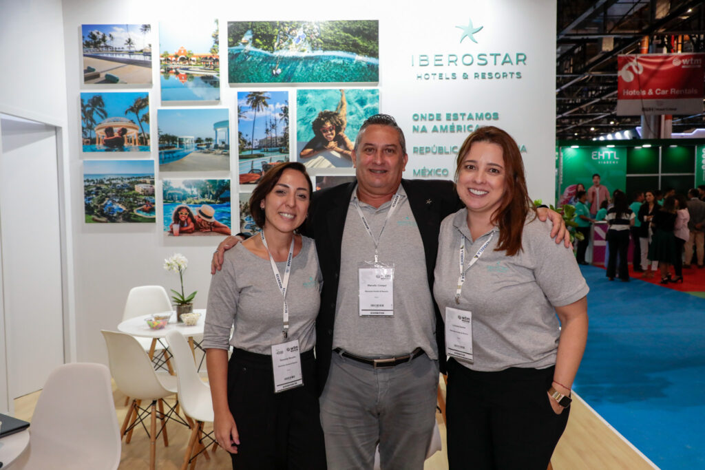 Fernanda Caleja, Marcelo Cinaqui, e Luciene Xavier, do Iberostar