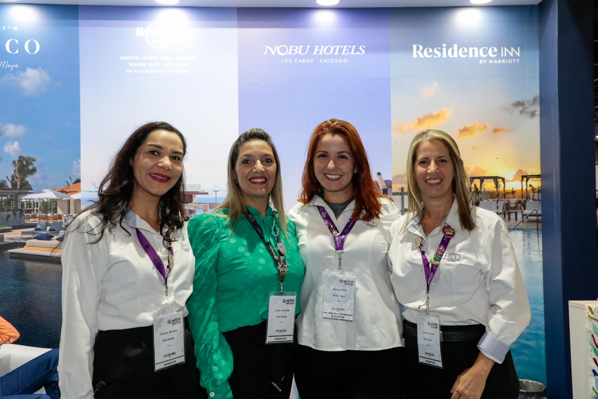 Glaucia Barbosa, Carla Cecchele, Jessica Bueno e Luciana Nasser, da RCD Hotels Glaucia Barbosa, Carla Cecchele, Jessica Bueno e Luciana Nasser, da RCD Hotels