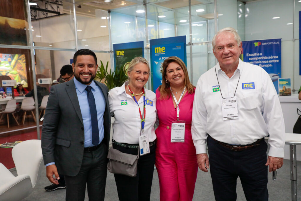 Gustavo Sampaio, presidente da Amazonastur, Rosa Masgrau, do M&E, Ana Cláudia Rego, da Amazonastur, Roy Taylor, d