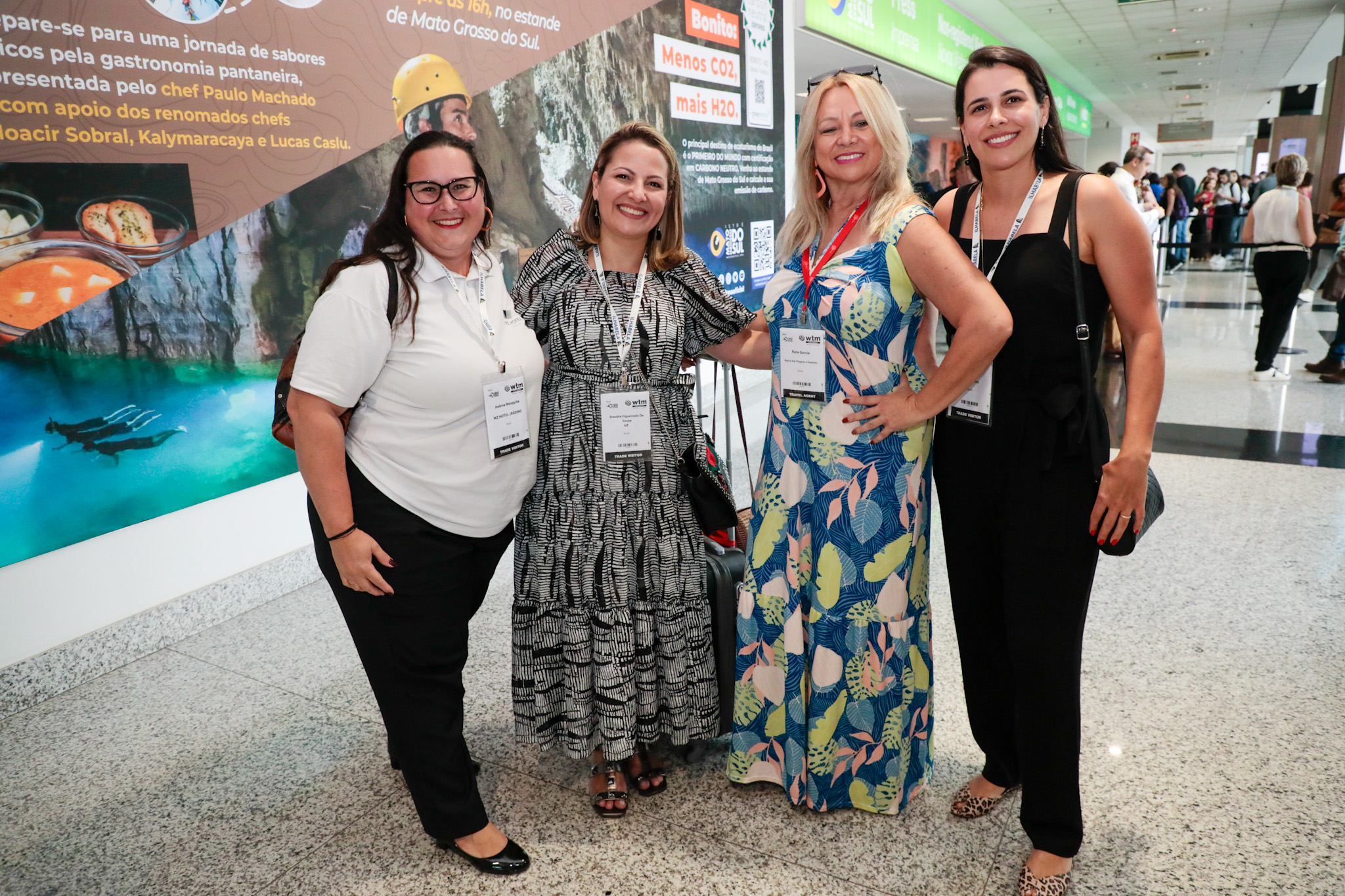 Helena Mesquita, do WZ Hotel, Daniele Souza, NT, Rute Garcia, Agora Vai Viagens, e Valéria Mariano, do Melia Hotels Helena Mesquita, do WZ Hotel, Daniele Souza, NT, Rute Garcia, Agora Vai Viagens, e Valéria Mariano, do Melia Hotels
