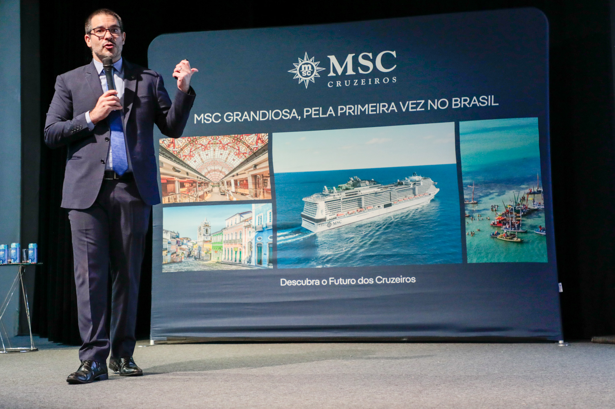 Ignacio Palacios durante evento da MSC Ignacio Palacios durante evento da MSC