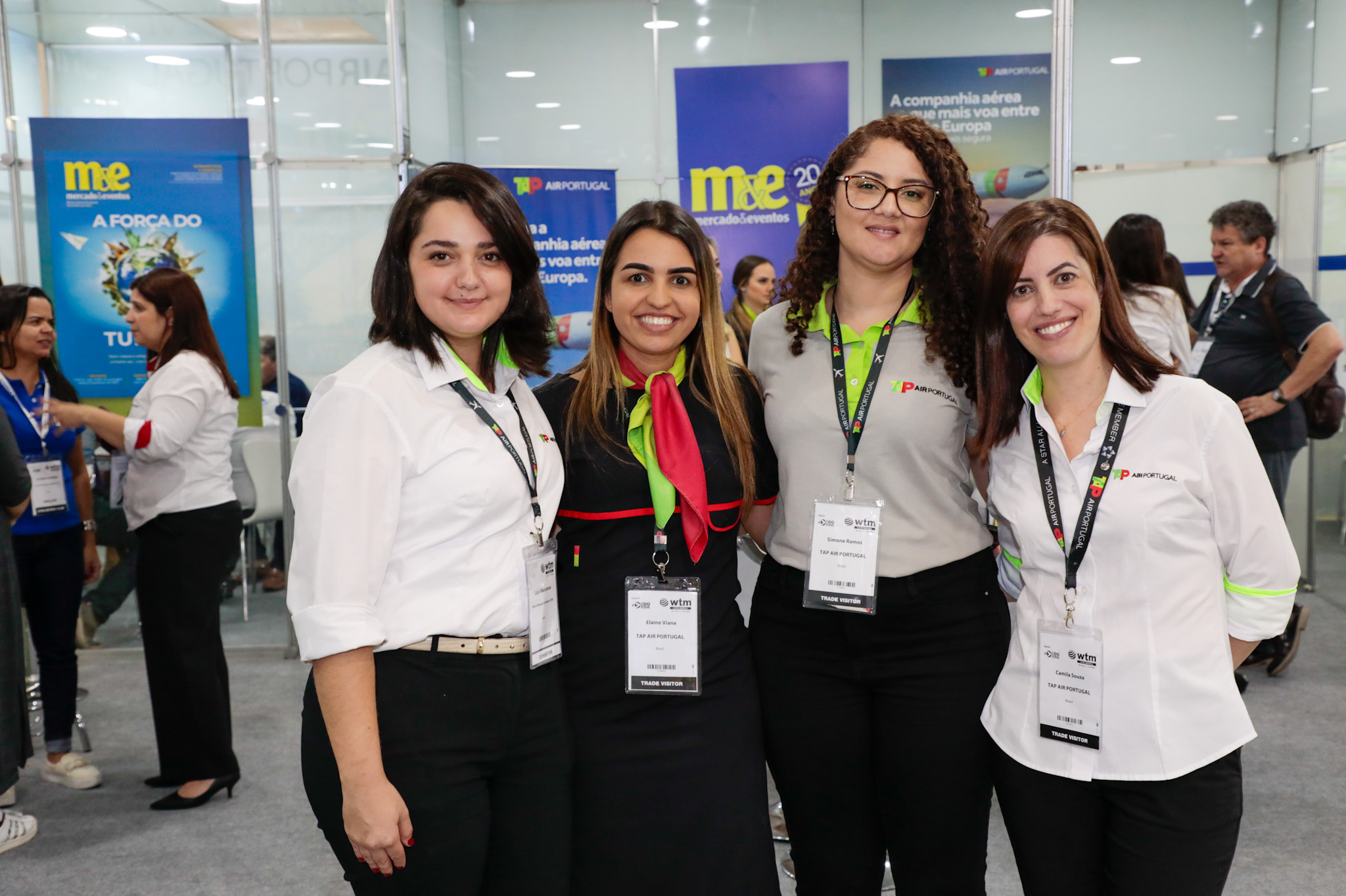 Lígia Marcomini, Elaine Viana, Simone Ramos e Camila Souza, da TAP Lígia Marcomini, Elaine Viana, Simone Ramos e Camila Souza, da TAP