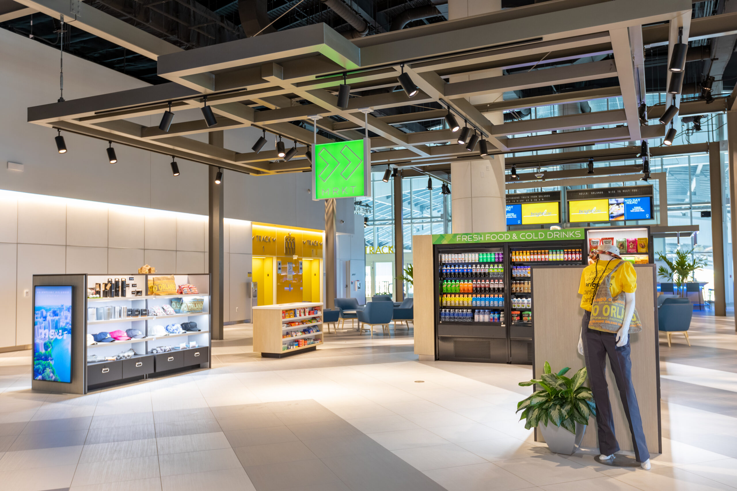MRKT PLACE é uma experiência de varejo com compras convenientes na estação MRKT PLACE é uma experiência de varejo com compras convenientes na estação