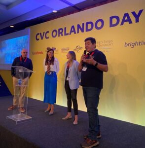 Fabio Mader, Fernanda Paranhos, Paula Rorato e Roberto Vertemati, da CVC Corp