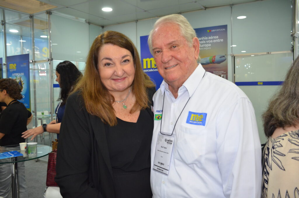 Magda Nassar, presidente da Abav Nacional e Roy Taylor, presidente do M&E