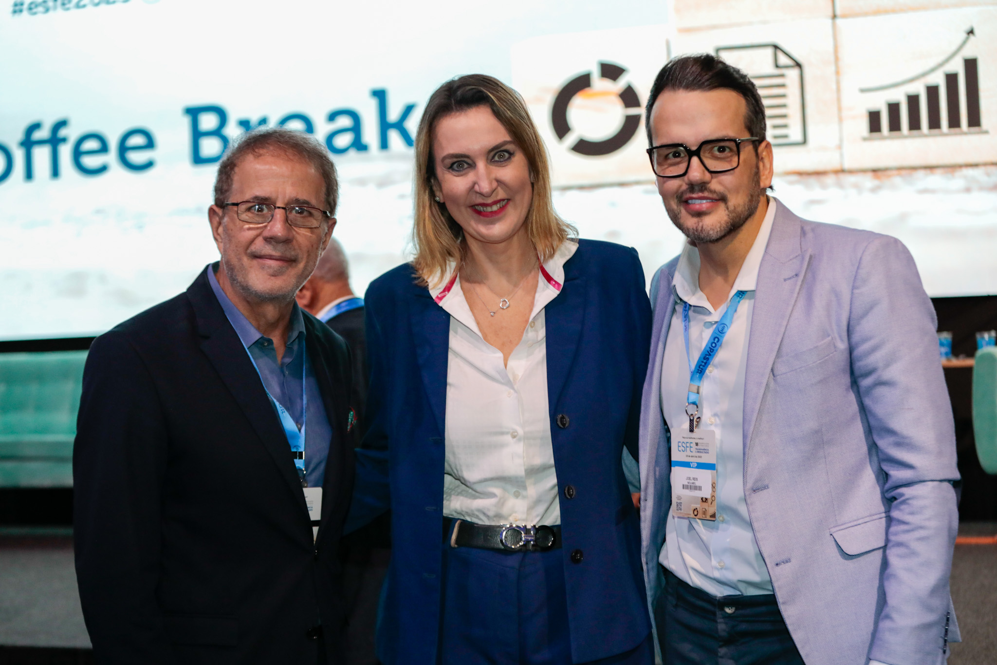 Otávio Neto, do Grupo On Media; Luciane Leite, da Setur-SP; e Joel Reis, do Nolabel