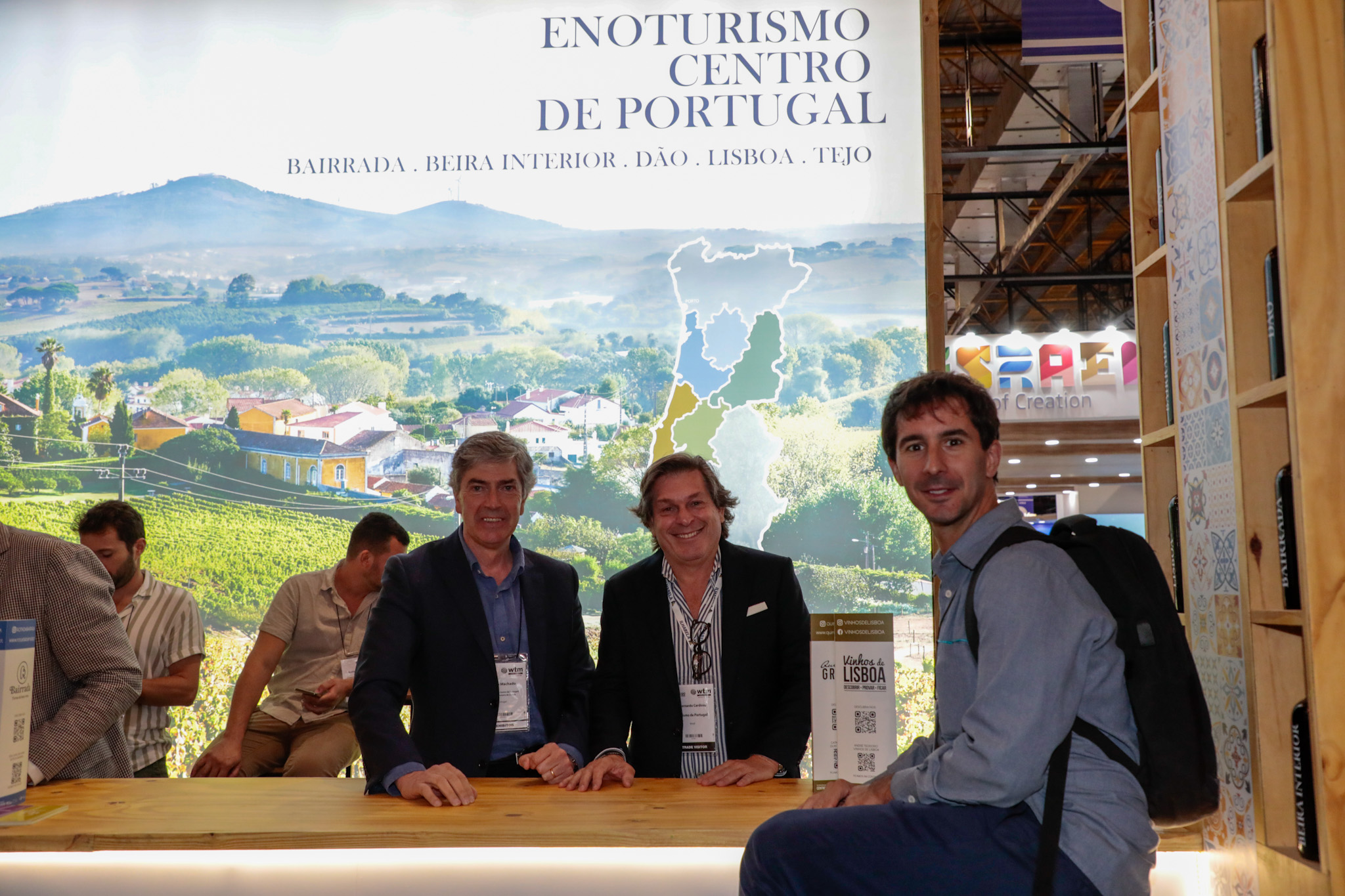 Pedro Machado, Enoturismo do Centro de Portugal, Bernardo Cardoso, Turismo de Portugal, e João Pita, GRU Airport Pedro Machado, Enoturismo do Centro de Portugal, Bernardo Cardoso, Turismo de Portugal, e João Pita, GRU Airport