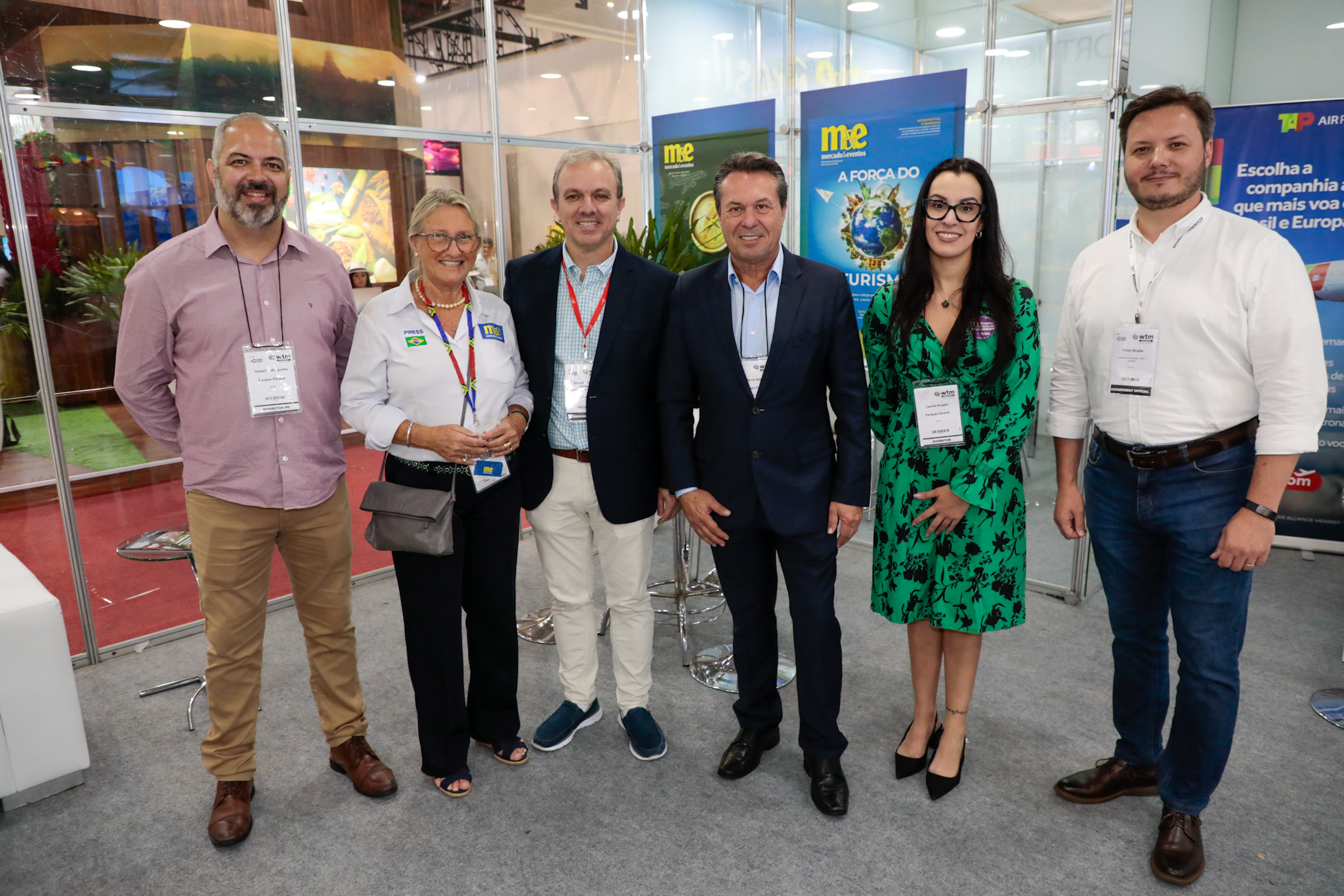 Rafael Andreguetto, do Parques Paraná, Rosa Masgrau, do M&E, Marcelo Antonio, do Paraná, Marcio Nunes e Camila Aragão, do Parques Paraná, e Fabio Skraba, do Paraná Rafael Andreguetto, do Parques Paraná, Rosa Masgrau, do M&E, Marcelo Antonio, do Paraná, Marcio Nunes e Camila Aragão, do Parques Paraná, e Fabio Skraba, do Paraná
