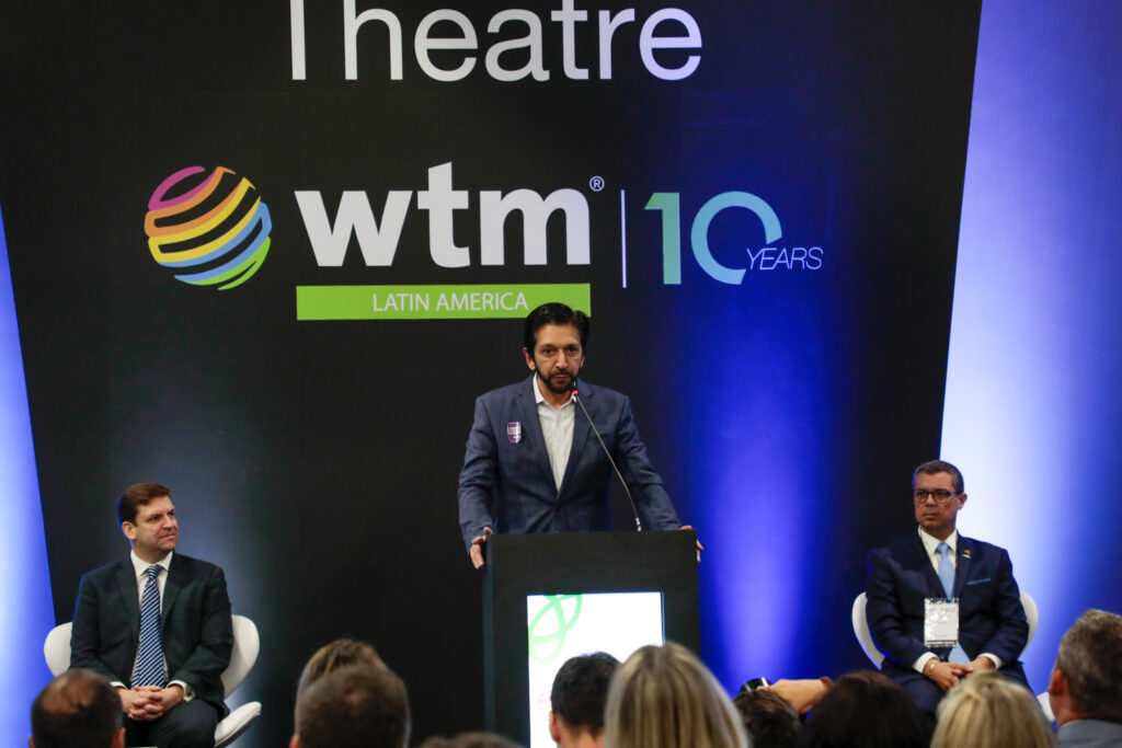 Ricardo Nunes, prefeito de São Paulo na abertura da WTM-LA