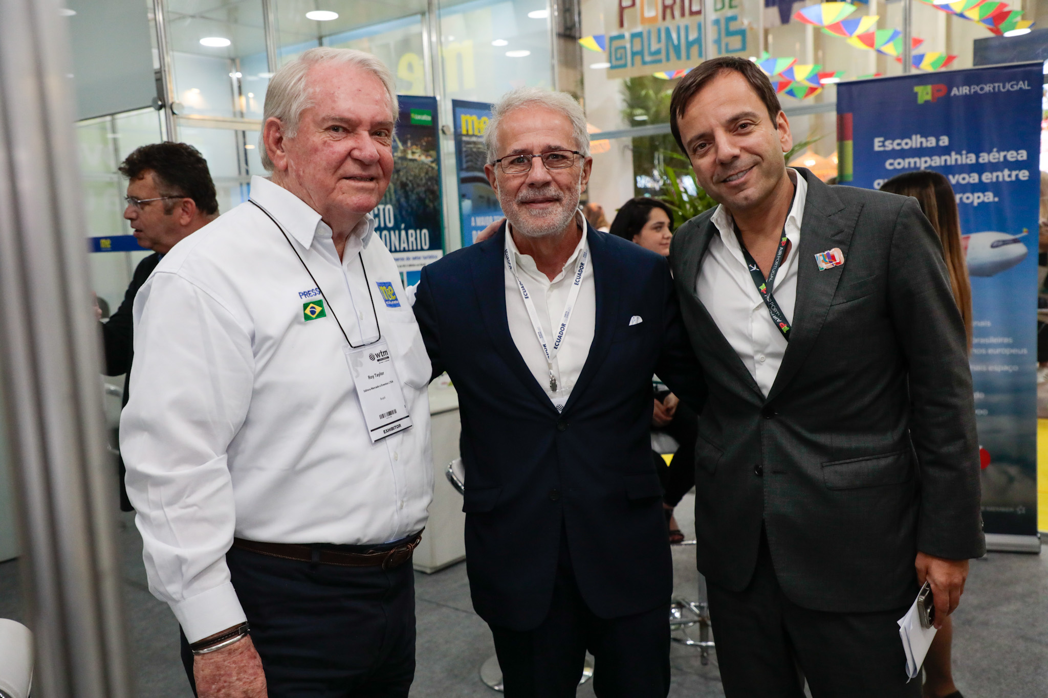 Roy Taylor, do M&E, Otávio Neto, Grupo On, e David Seromenho, da TAP Roy Taylor, do M&E, Otávio Neto, Grupo On, e David Seromenho, da TAP