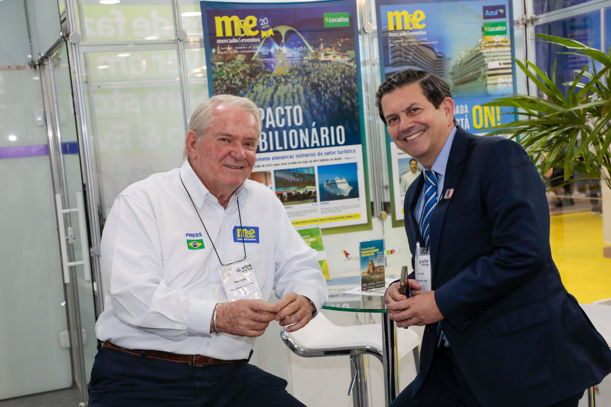 Roy Taylor, do M&E, e Otávio Leite Roy Taylor, do M&E, e Otávio Leite