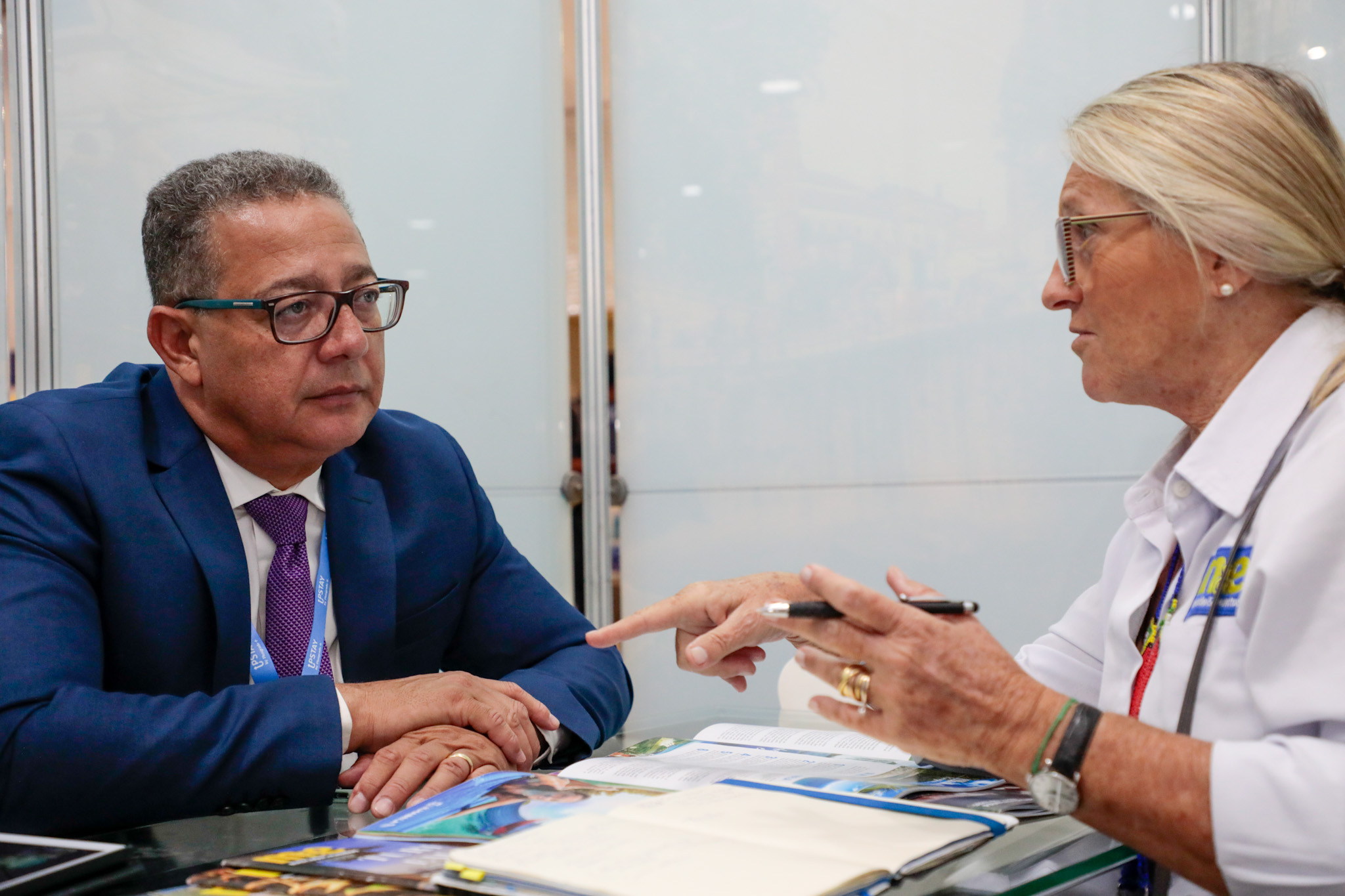 Tom Lyra, secretário Municipal do Turismo de Palmas-TO, e Rosa Masgrau, do M&E Tom Lyra, secretário Municipal do Turismo de Palmas-TO, e Rosa Masgrau, do M&E