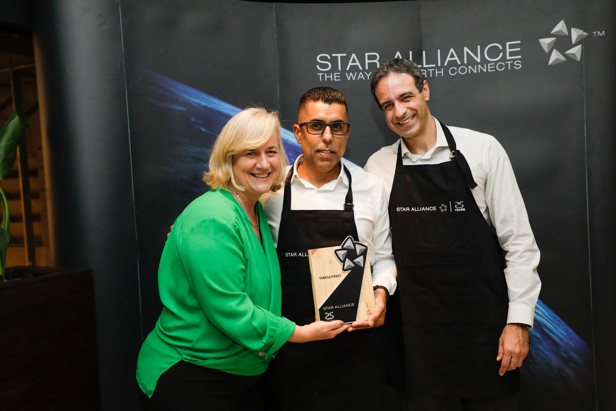 Fernando Rocha, da Teresa Perez, com Annette Taeuber e Allan Jacch, da Lufthansa