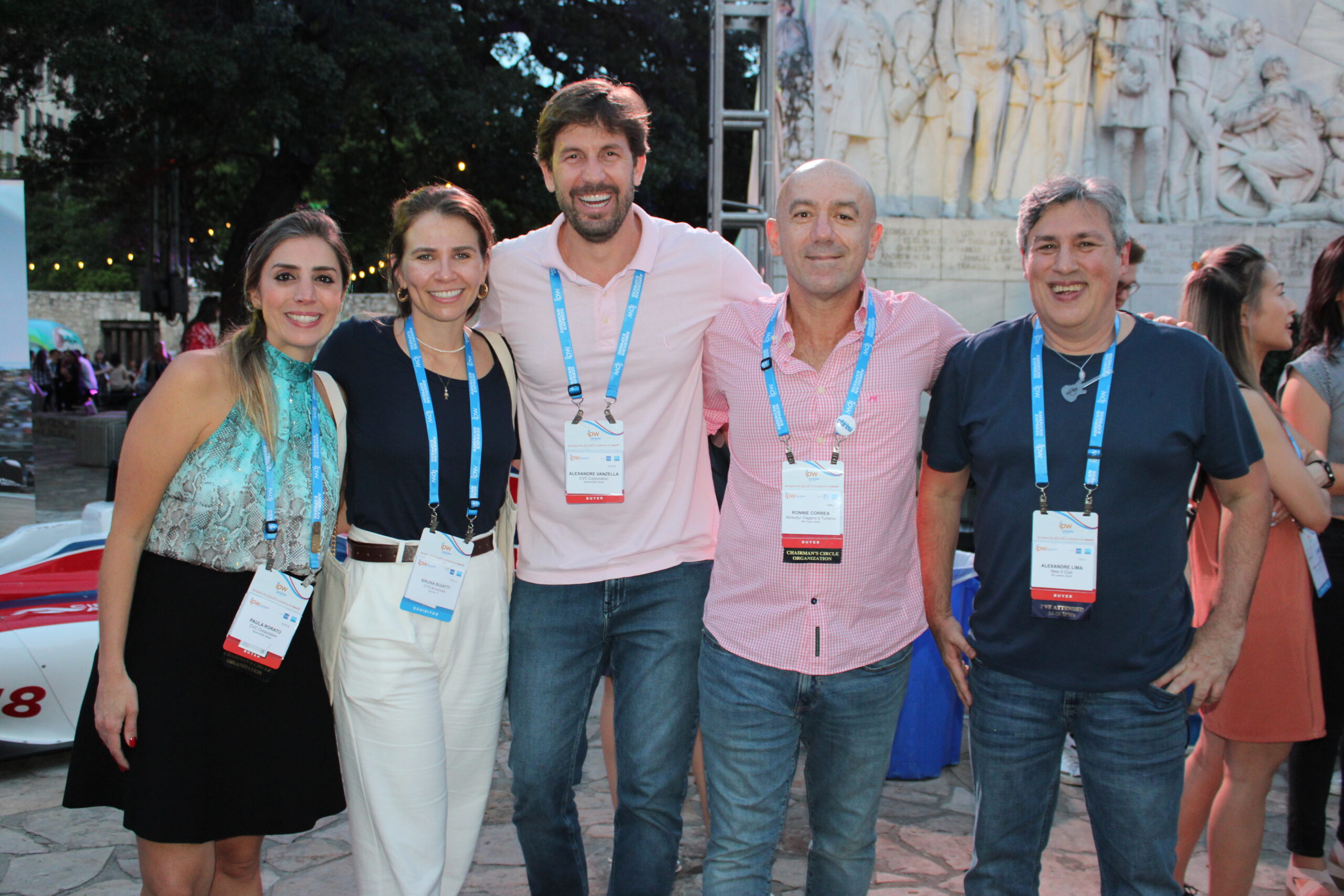 Paula Rorato, da CVC, Bruna Buiatti, da OTS Americas, Alexandre Vanzella, da CVC Corp, Ronnie Correa, da Abreu, e Alexandre Lima, da New IT Paula Rorato, da CVC, Bruna Buiatti, da OTS Americas, Alexandre Vanzella, da CVC Corp, Ronnie Correa, da Abreu, e Alexandre Lima, da New IT