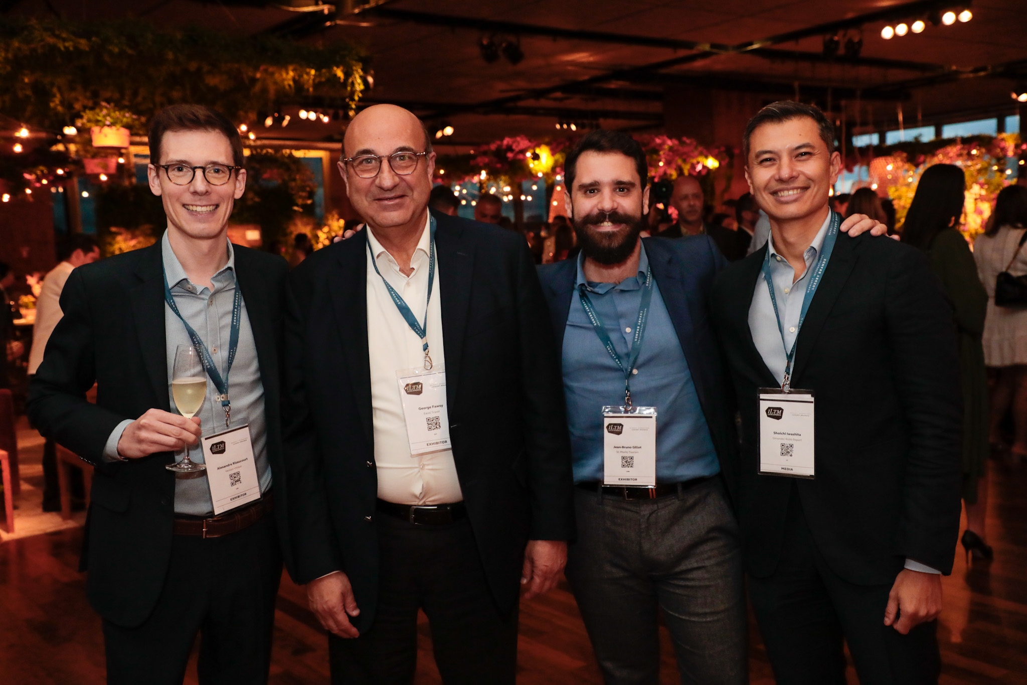 Alexandre Rizaucourt, da Version Unique; George Fawzy, da Excel Travel; Jean-Bruno Gillot, de St.Moritz Tourism; e Sholchi Iwashita, da Simonde Alexandre Rizaucourt, da Version Unique; George Fawzy, da Excel Travel; Jean-Bruno Gillot, de St.Moritz Tourism; e Sholchi Iwashita, da Simonde