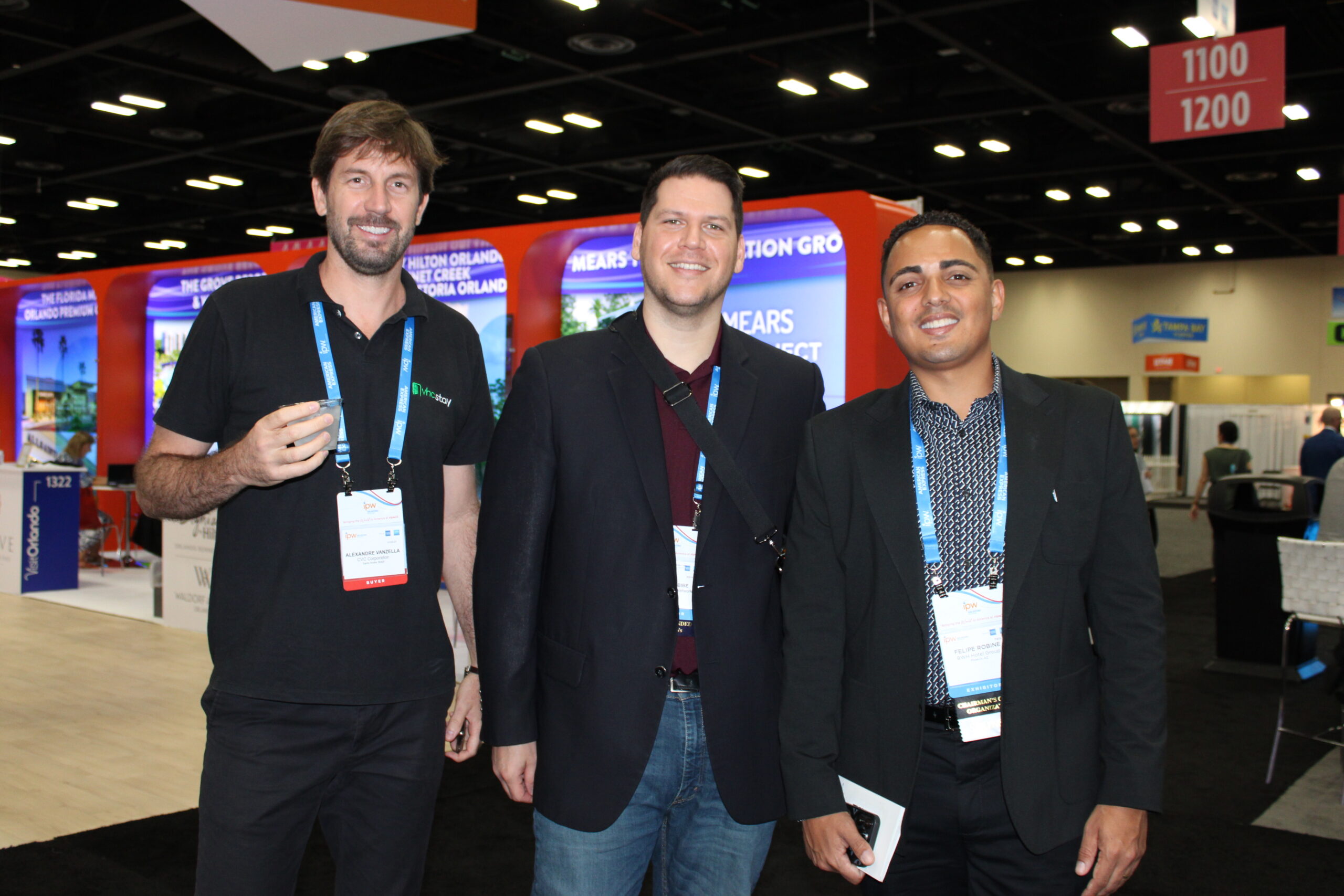 Alexandre Vanzella, da CVC Corp, Edecio Habibe, da Travel Funders, e Felipe Robine, da BWH Hotels Alexandre Vanzella, da CVC Corp, Edecio Habibe, da Travel Funders, e Felipe Robine, da BWH Hotels