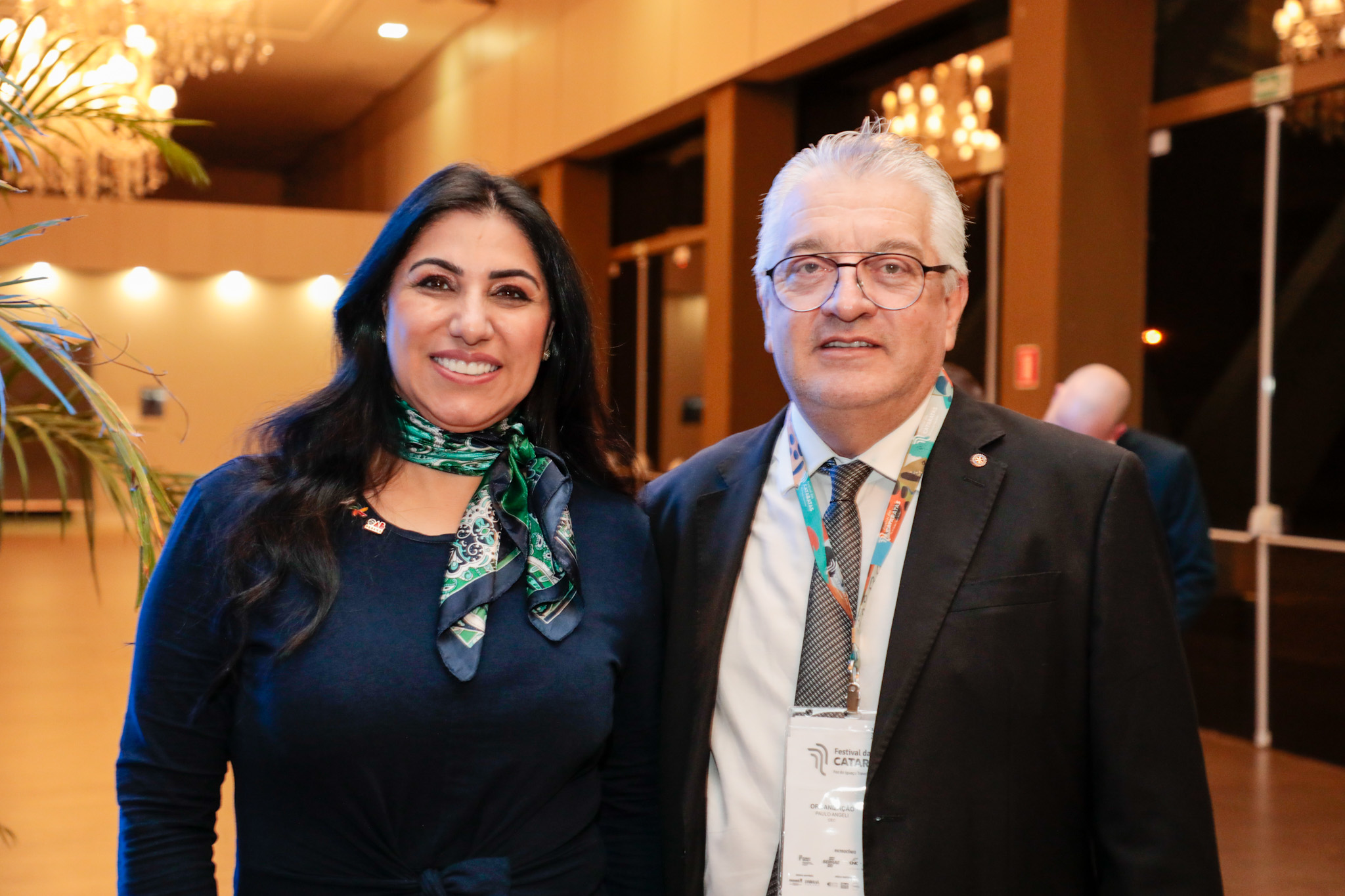 Anice Gazzaoui, vereadora de Foz do Iguaçu, e Paulo Angeli, do Festival de Turismo de Foz do Iguaçu Anice Gazzaoui, vereadora de Foz do Iguaçu, e Paulo Angeli, do Festival de Turismo de Foz do Iguaçu