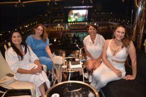 Leia Pereira, da Zani Turismo, Viviana, da Fabrica de Roteiros,  Andresa, da Avante Viagens e Cristiane Catarino, da Zion Viagens