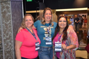 Rosimary Franciscon, da Franciscon Viagem, Michele Nazario, da Mih Travel e Celia Oliveira, da CMO