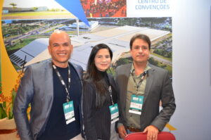 Rodrigo Sobral, Alice Rio e Claudio Filho, do Centro de Convenções de Pernambuco