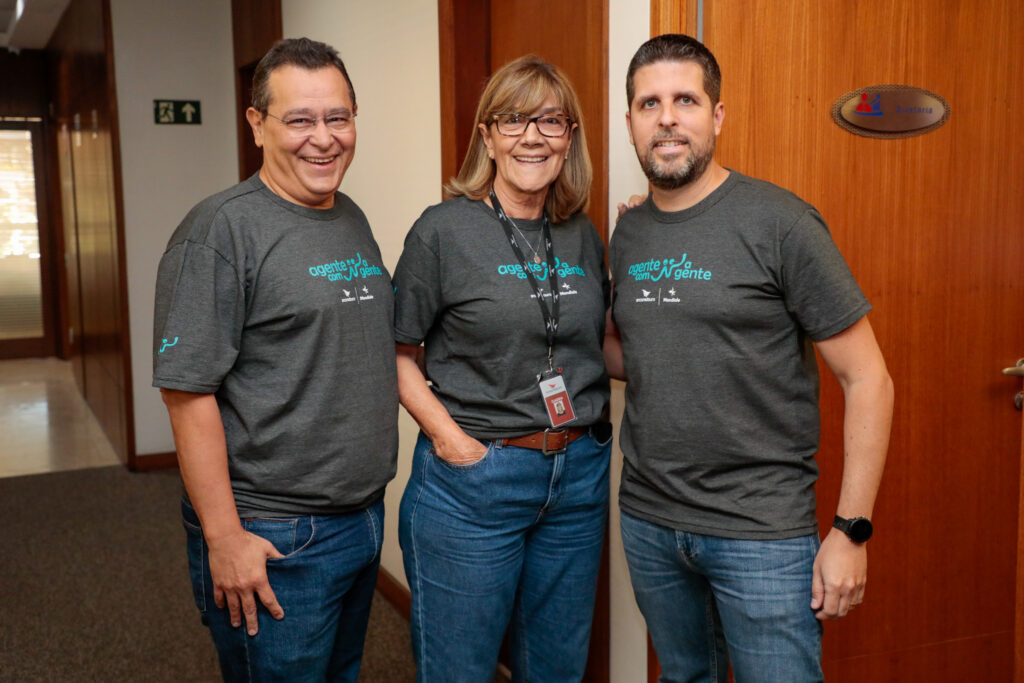 Édson Ruy, Claudia Andries, e Daniel Castanho, da Ancoradouro