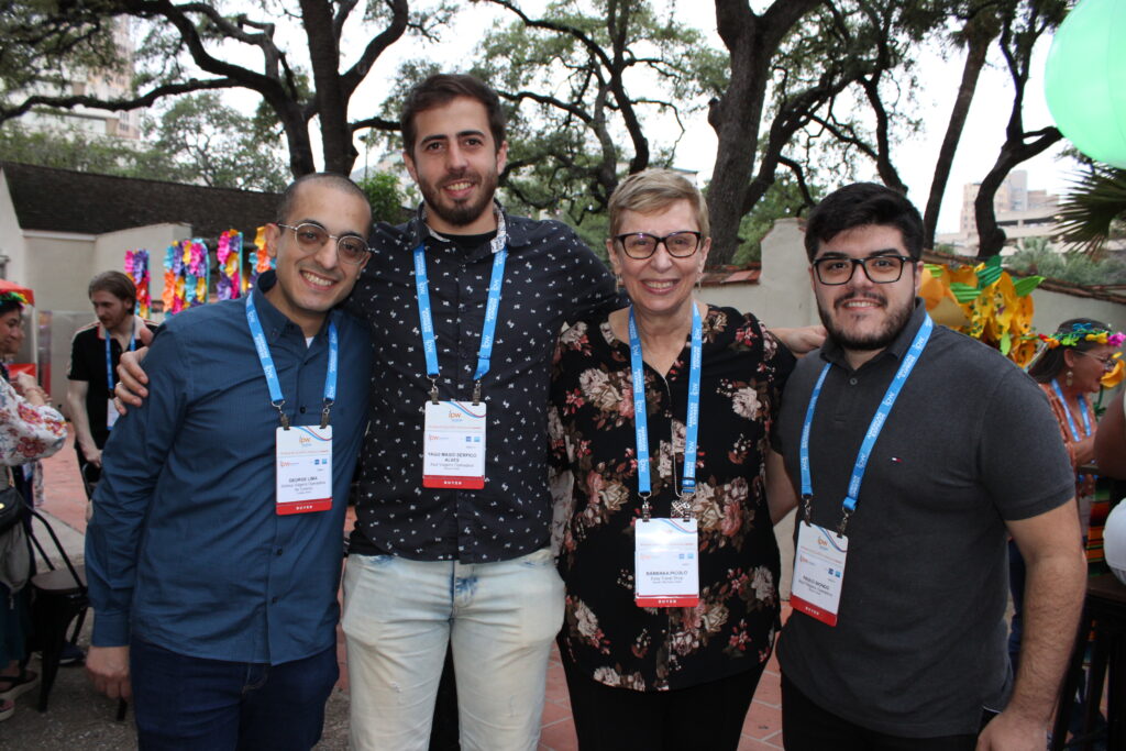 George Lima, da Domus Viagens, Yago Alves, da Azul Viagens, Barbara Picolo, da ETS, e Paulo Biondo, da Azul Viagens