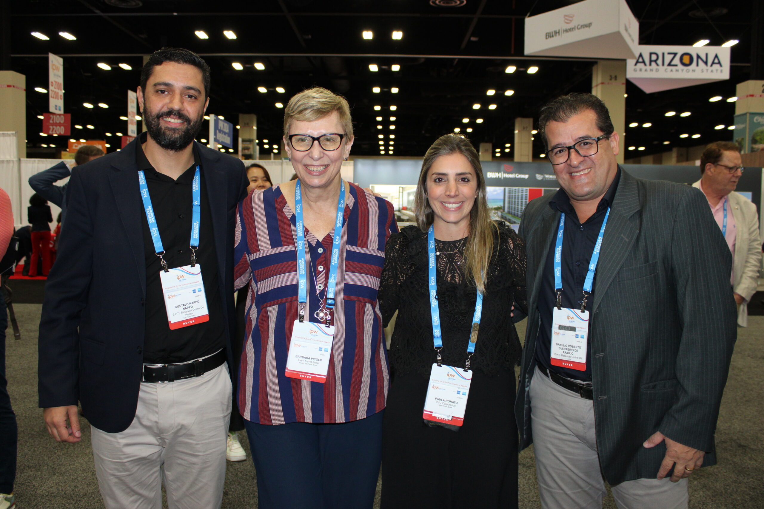 Gustavo Nappo, da EHTL, Barbara Picolo, da ETS, Paula Rorato, da CVC, e Roberto Araujo, da EHTL Gustavo Nappo, da EHTL, Barbara Picolo, da ETS, Paula Rorato, da CVC, e Roberto Araujo, da EHTL
