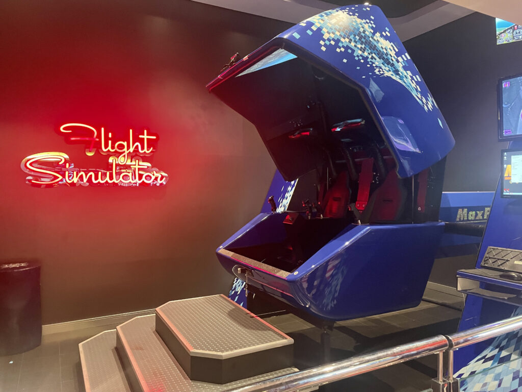 O simulador de voo do navio
