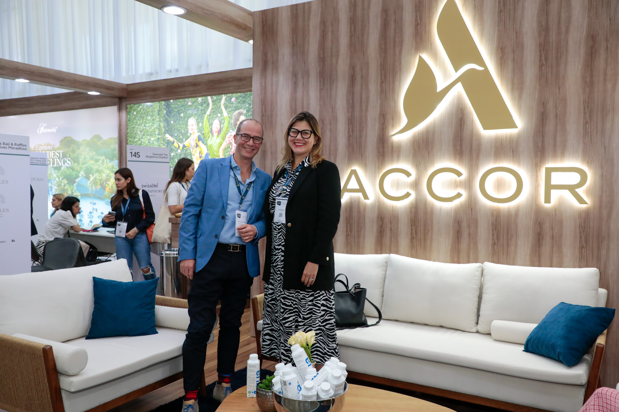 Jacco Van Teeffelen, da Fairmont Mayakoba e Leslie Dodson, da Accor Jacco Van Teeffelen, da Fairmont Mayakoba e Leslie Dodson, da Accor