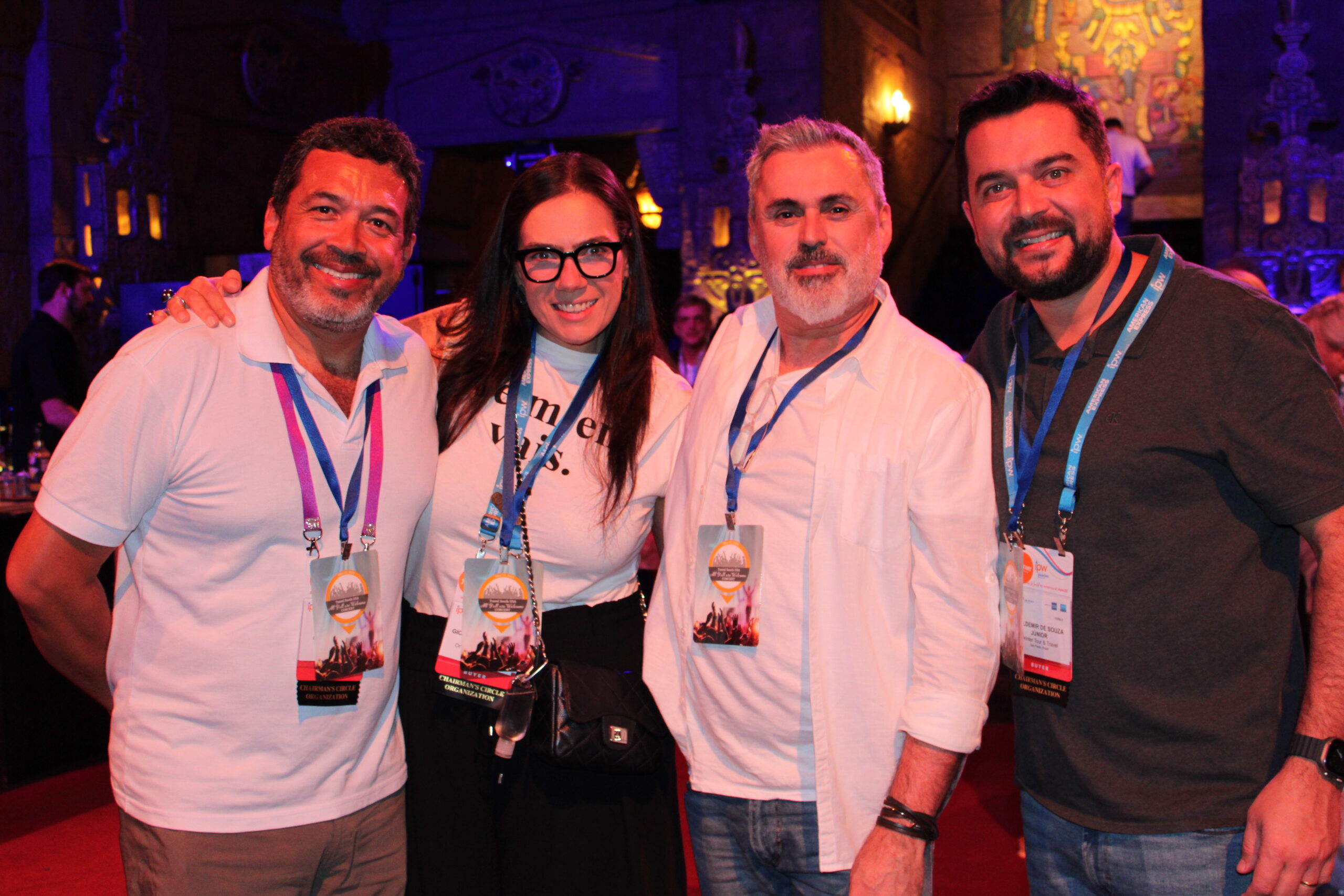 Jorge Souza e Giovanna Paulineli, da Orinter, Allan Colen, do Travel South, e Waldemir Junior, da Orinter Jorge Souza e Giovanna Paulineli, da Orinter, Allan Colen, do Travel South, e Waldemir Junior, da Orinter