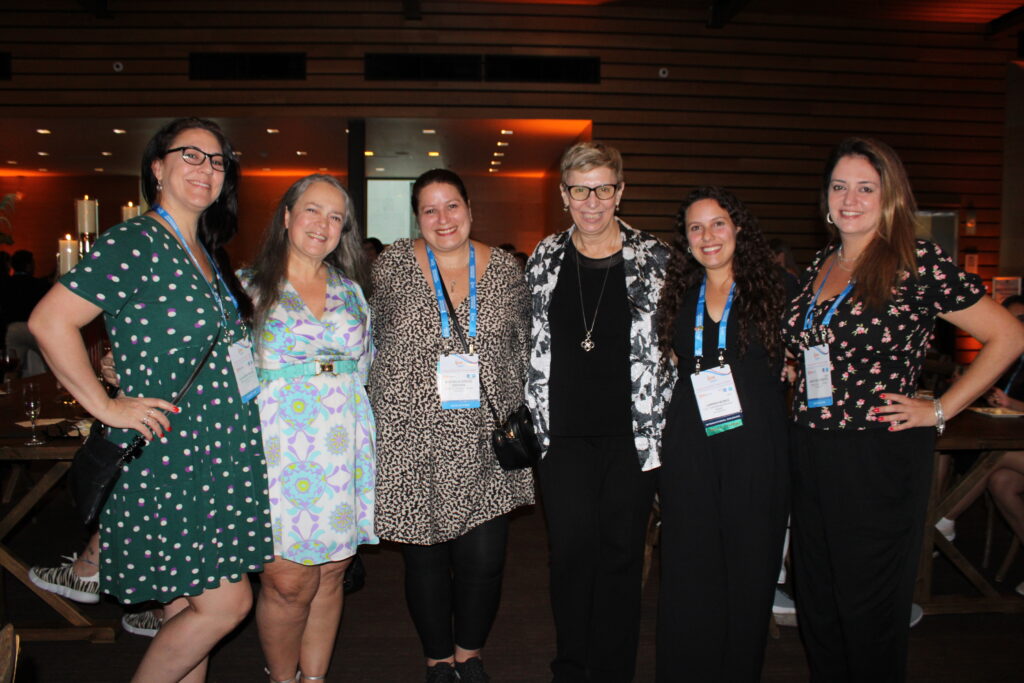 Lizandra Pajak, do Brand USA, Ana Flavia Medina, de Kissimmee, Rafaela Brown, do Visit Florida, Barbara Picolo, da ETS, Larissa Nunes, do Consulado dos EUA, e Ana Elisa Facchinato, do Brand USA