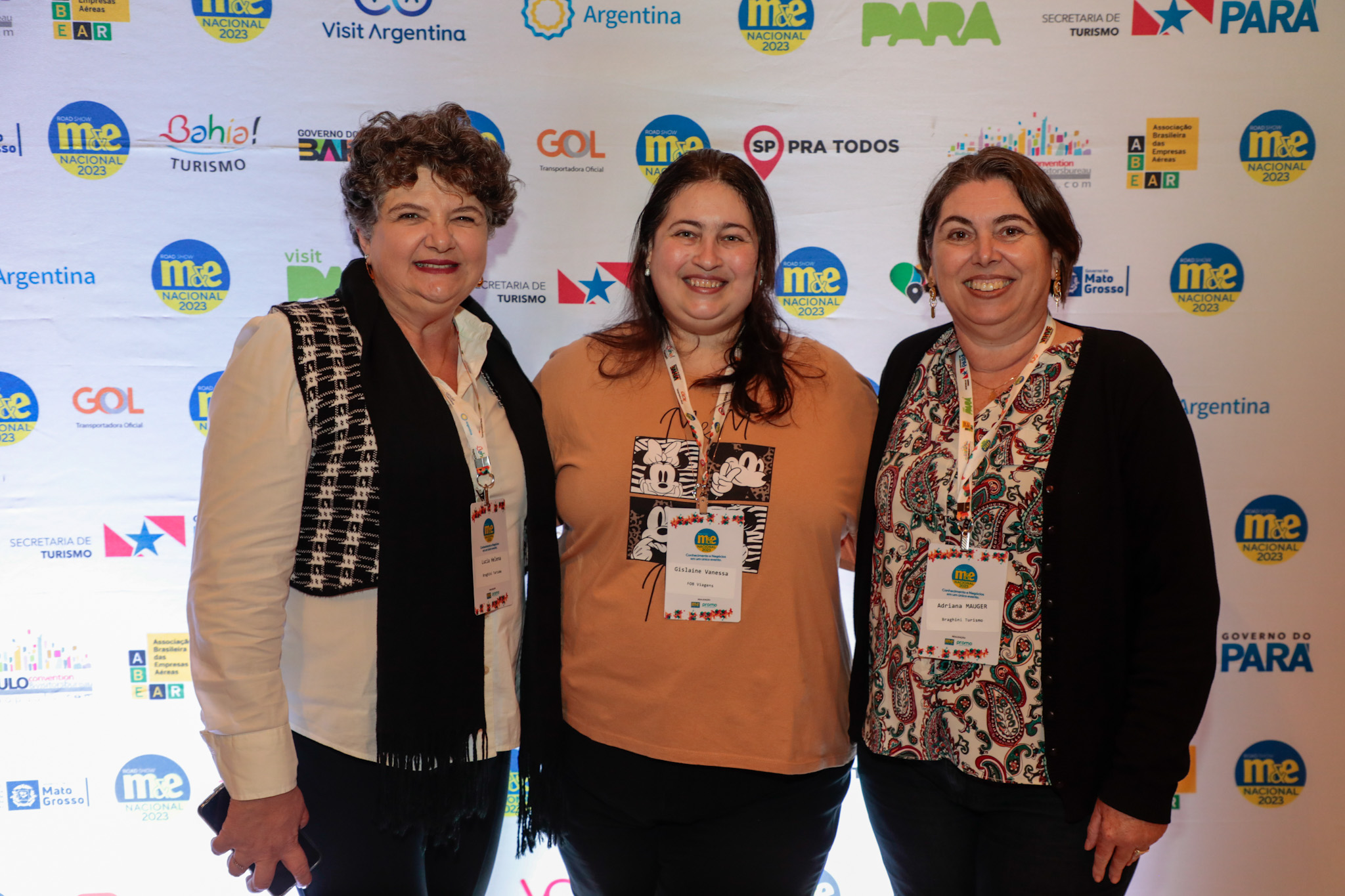 Lucia Helena, da Braghini Turismo, Gislaine Xavier, da Fob Viagens, e Adriana Mauger, da Braghini Turismo Lucia Helena, da Braghini Turismo, Gislaine Xavier, da Fob Viagens, e Adriana Mauger, da Braghini Turismo