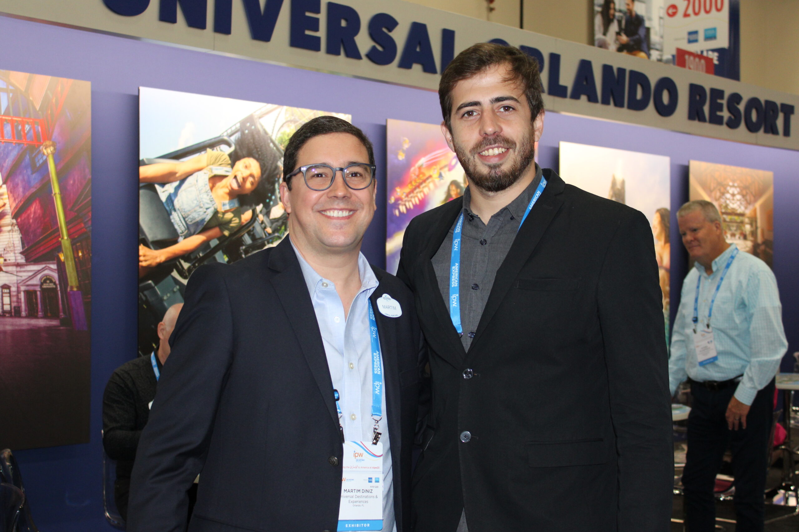 Martin Diniz, do SeaWorld, e Alexandre Vanzella, da CVC Corp Martin Diniz, do SeaWorld, e Alexandre Vanzella, da CVC Corp
