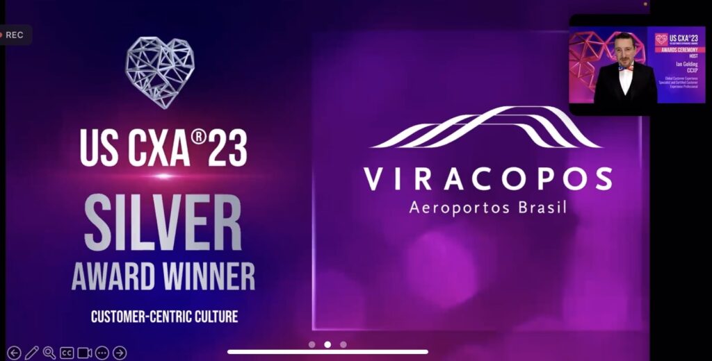 MicrosoftTeams image 7 Viracopos é o único aeroporto premiado em Experiência do Cliente nos EUA