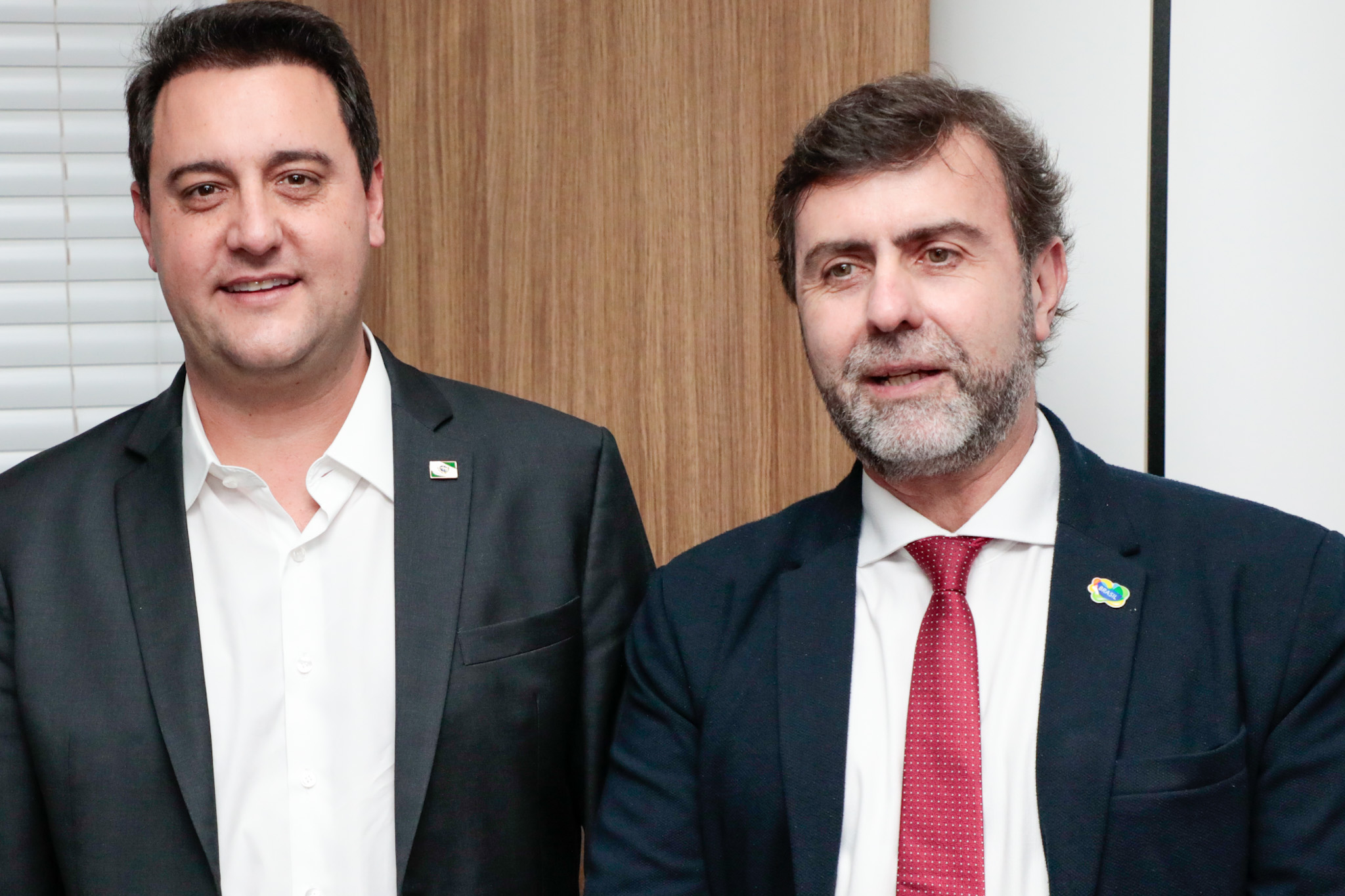 Ratinho Júnior, governador do Paraná, e Marcelo Freixo, presidente da Embratur Ratinho Júnior, governador do Paraná, e Marcelo Freixo, presidente da Embratur
