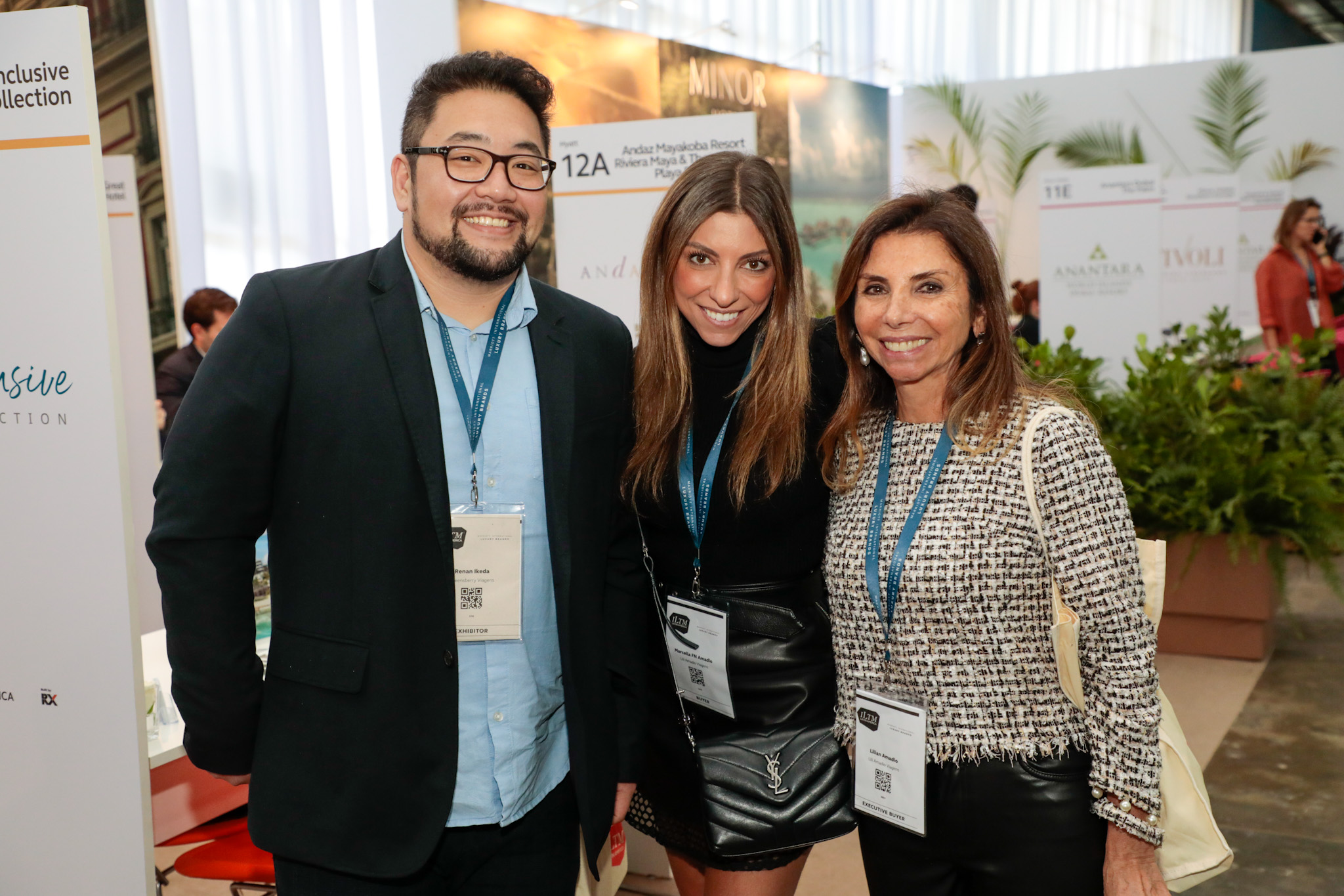 Renan Ikeda, da Queenaberry; Marcella Amadio e Lilian Amadio, da Lili Amadio Viagens Renan Ikeda, da Queenaberry; Marcella Amadio e Lilian Amadio, da Lili Amadio Viagens