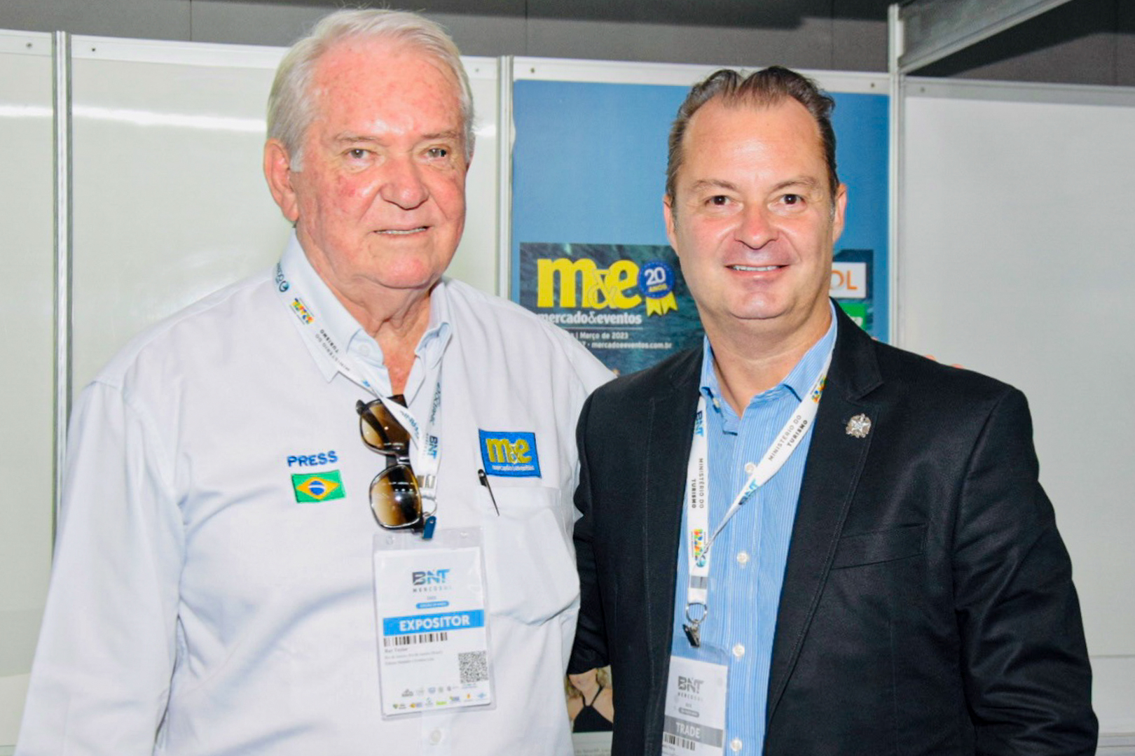 Roy Taylor, do M&E e Evandro Neiva, secretário de Estado do Turismo Santa Catarina