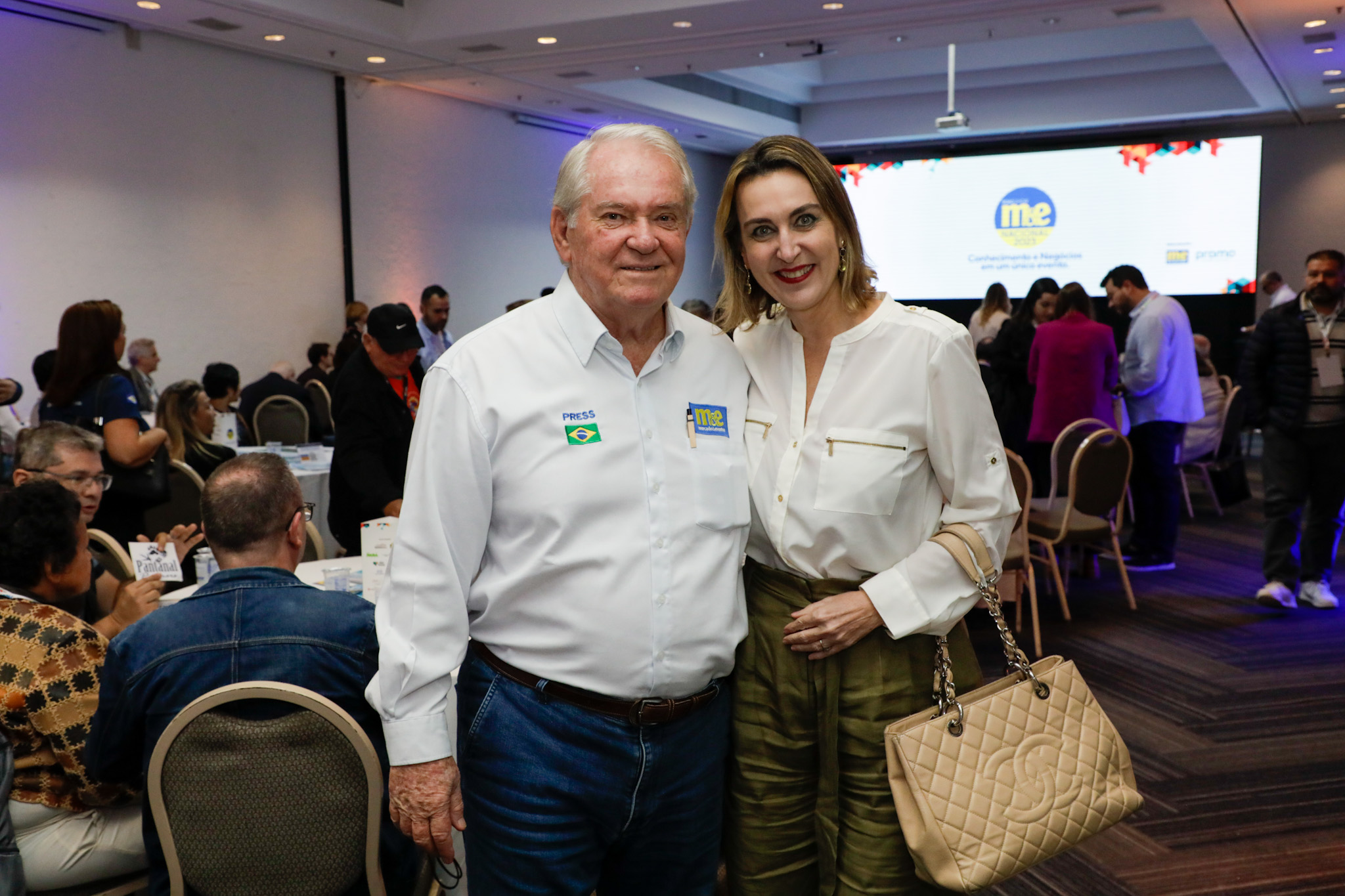 Roy Taylor, do M&E, e Luciane Leite, da Setur-SP Roy Taylor, do M&E, e Luciane Leite, da Setur-SP