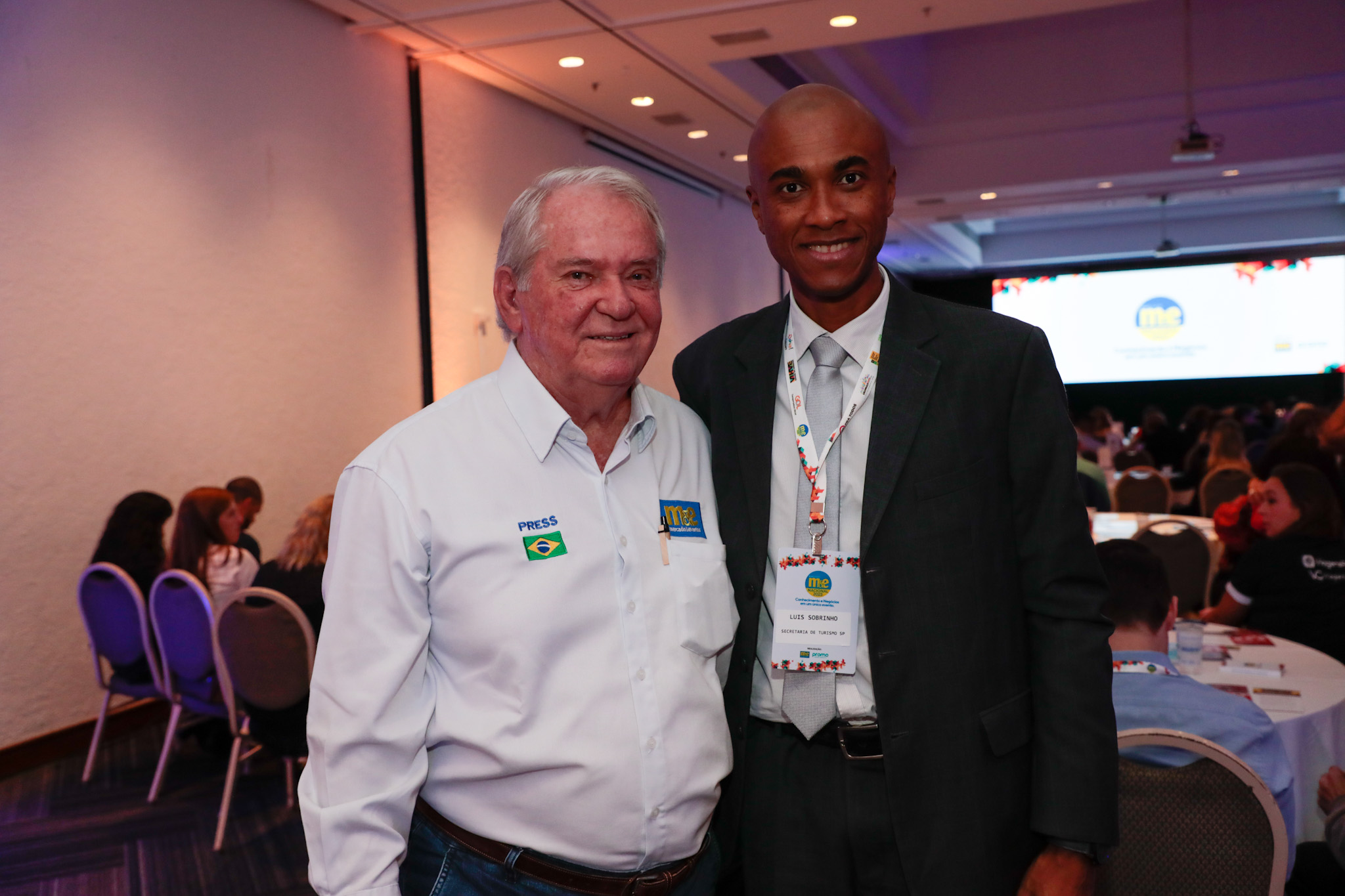 Roy Taylor, do M&E, e Luís Sobrinho, da Setur-SP