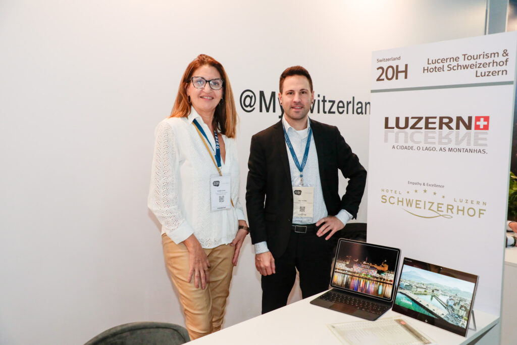 Vanda Catão e Gian Walker, de Lucerne Tourism & Hotel