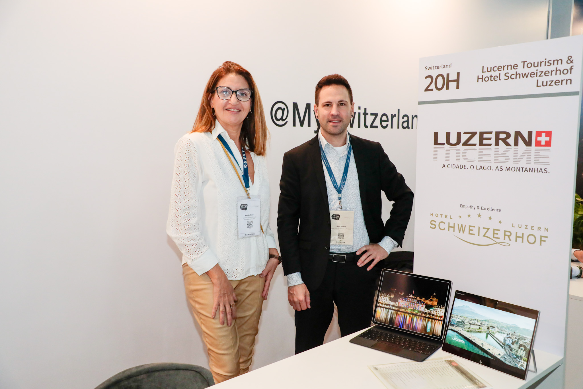 Vanda Catão e Gian Walker, de Lucerne Tourism & Hotel