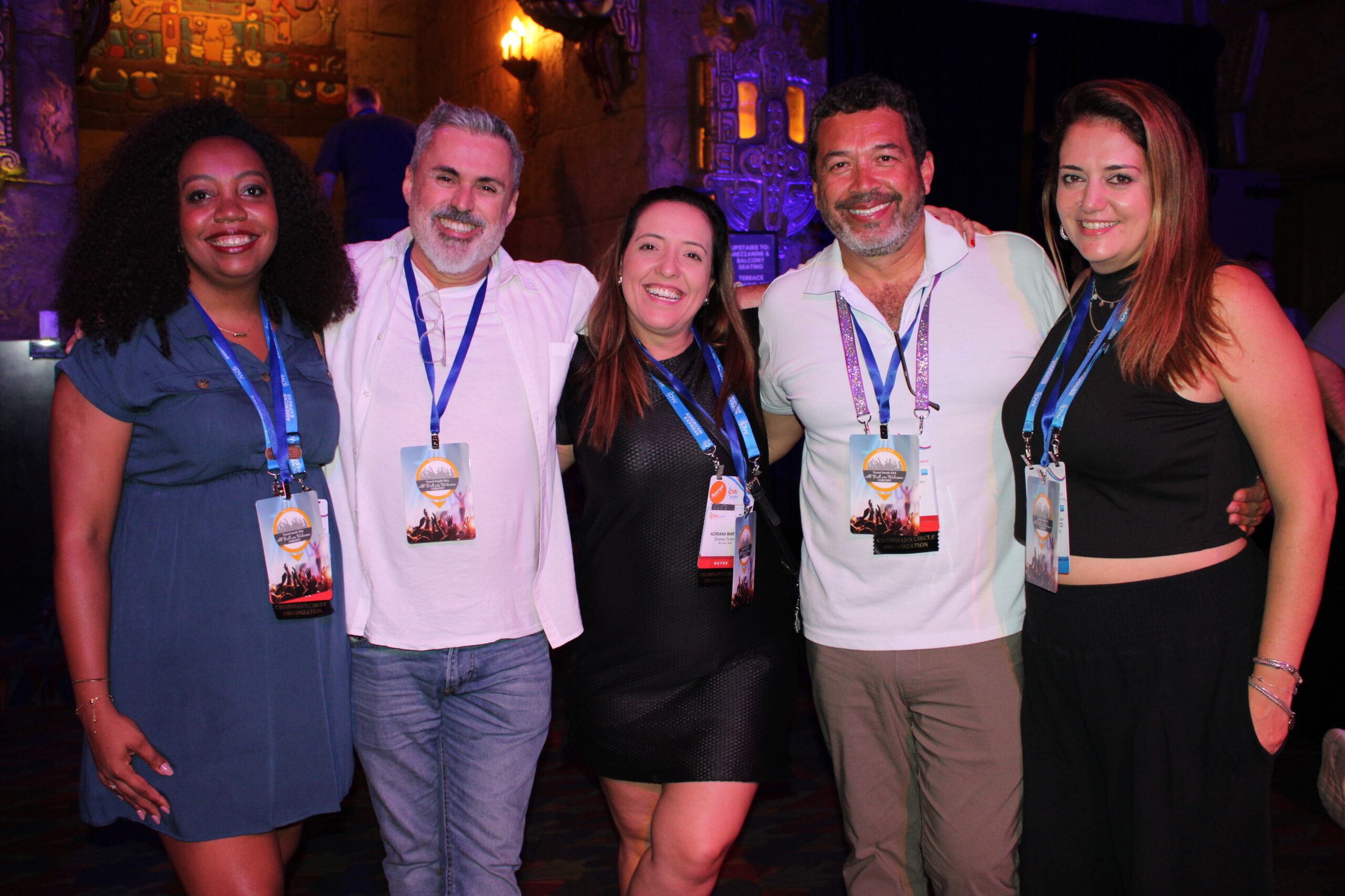 Vilmara Souza, da Agaxtur, Allan Colen, de Travel South, Adriana Fredericce, da Diversa, Jorge Souza, da Orinter, e Ana Elisa Facchinato, do Brand USA Vilmara Souza, da Agaxtur, Allan Colen, de Travel South, Adriana Fredericce, da Diversa, Jorge Souza, da Orinter, e Ana Elisa Facchinato, do Brand USA