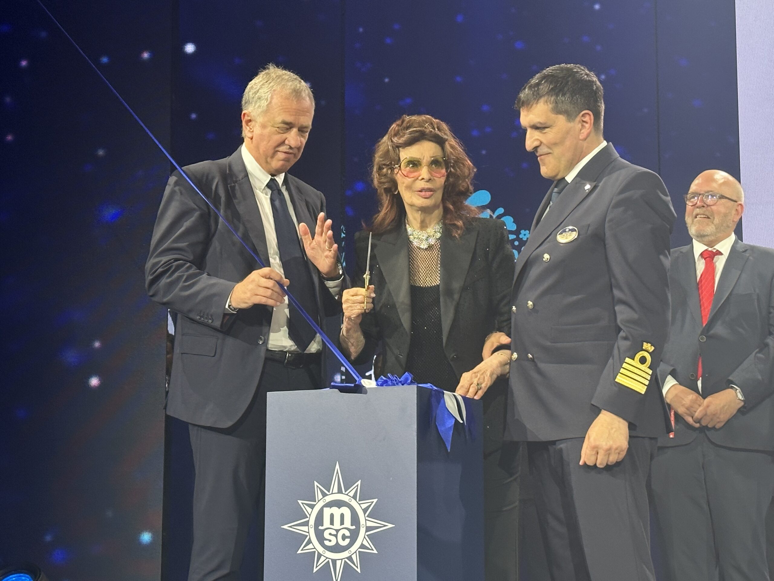 Atriz Sophia Loren é a madrinha do MSC Euribia