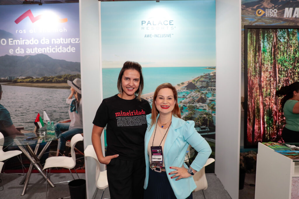 Aline Glaeser, diretora da Travel Next Minas, e Carolina Mokshin, do Palace Resorts