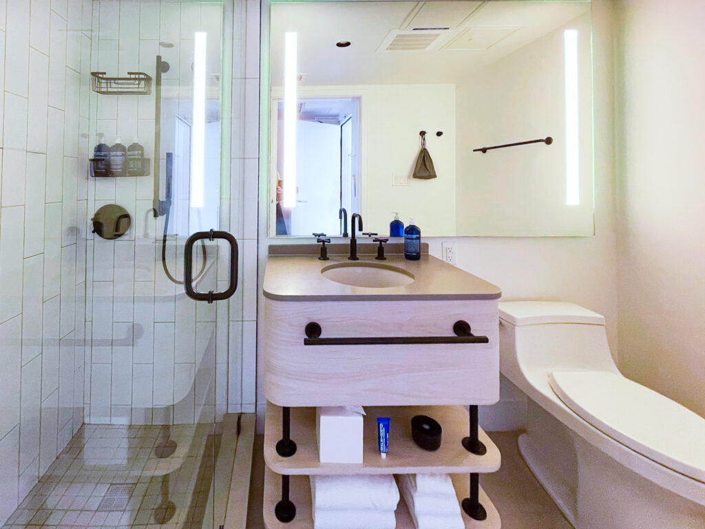 Banheiro do quarto no Greystone Hotel