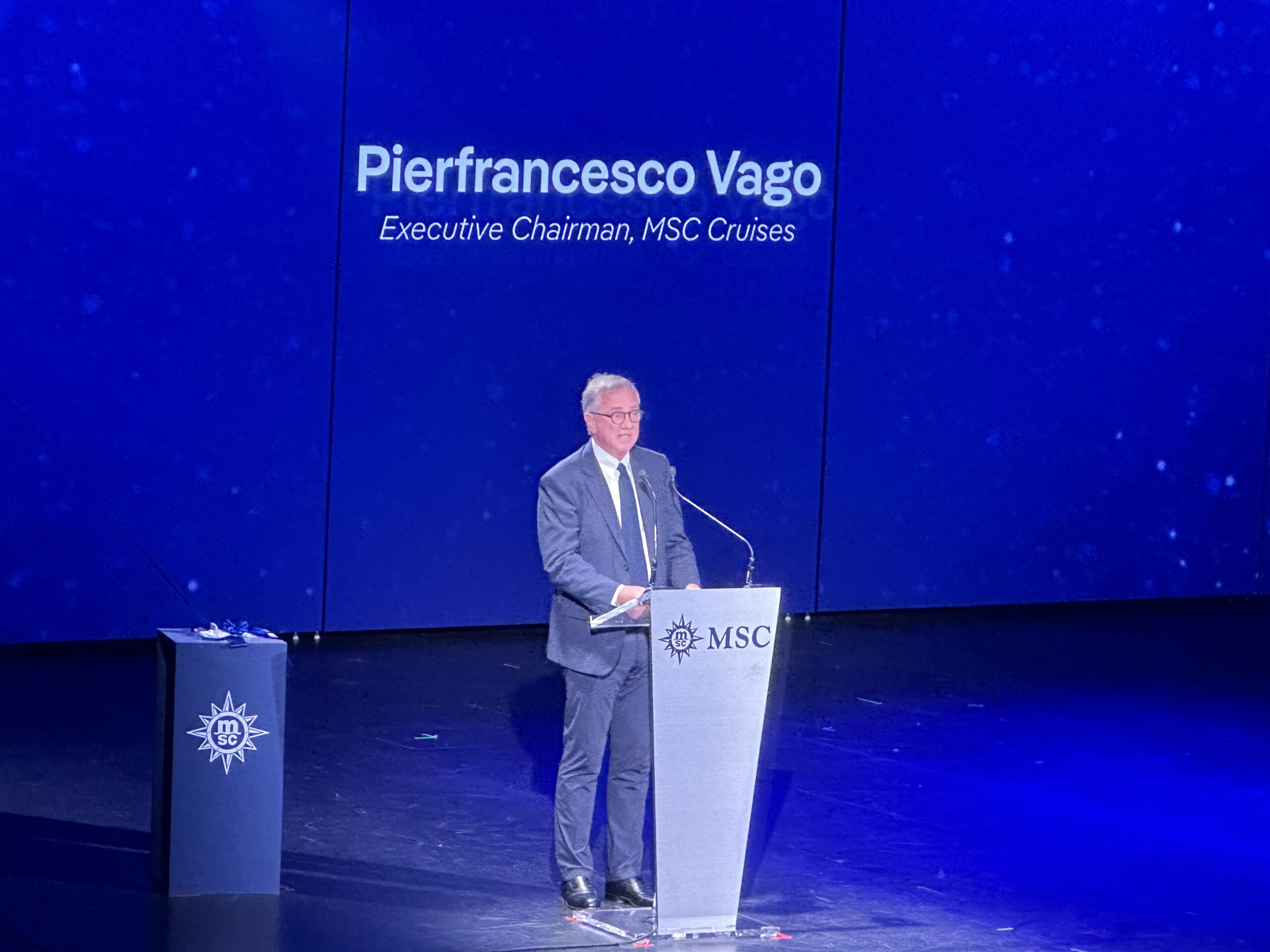 Pierfrancesco Vago, Charmain da MSC Cruzeiros Pierfrancesco Vago, Charmain da MSC Cruzeiros